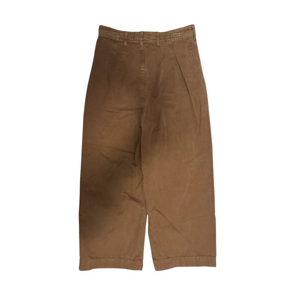 We The Free Brown Barrel Pants Size 29 Wide Leg Cropped High Rise Casual Cotton - Picture 6 of 10